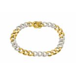 Brillant-Armband GG/WG 750/000 mit 90 Brillanten, zus. 1,35 ct W/SI, Kastenschließe und 2SI-