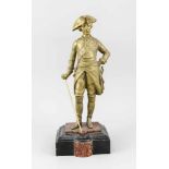 Bildhauer des 19. Jh., große Standfigur von Friedrich II. mit Gehstock, Bronze, unsign.,auf