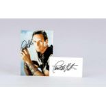 Charlton Heston, Farbfoto mit Originalautogramm und Autograph, ohne JahresangabeCharlton Heston,