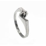 Brillant-Ring WG 585/000 mit einem Diamanten, RG 56, 2,3 gBrilliant ring WG 585/000 with a