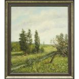 J. Kuczmann, 2. H. 20. Jh., Sommerlandschaft, Öl auf Lwd., u. li. sign., 70 x 60 cm, ger.83 x 73 cm