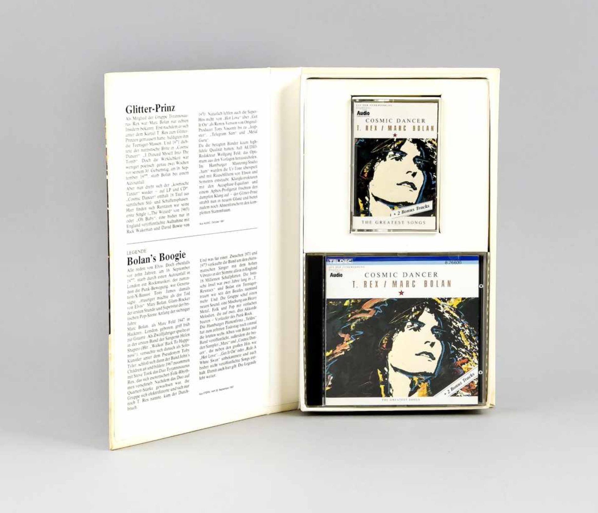 T-Rex/Marc Bolan, CD und Kassette 'Cosmic Dancer', 1987T-Rex / Marc Bolan, CD and tape 'Cosmic - Image 2 of 2