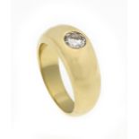 Brillant-Ring GG 750/000 mit einem Brillanten 0,50 ct TW-W/VS, RG 48, 9,2 gBrillant ring GG 750/