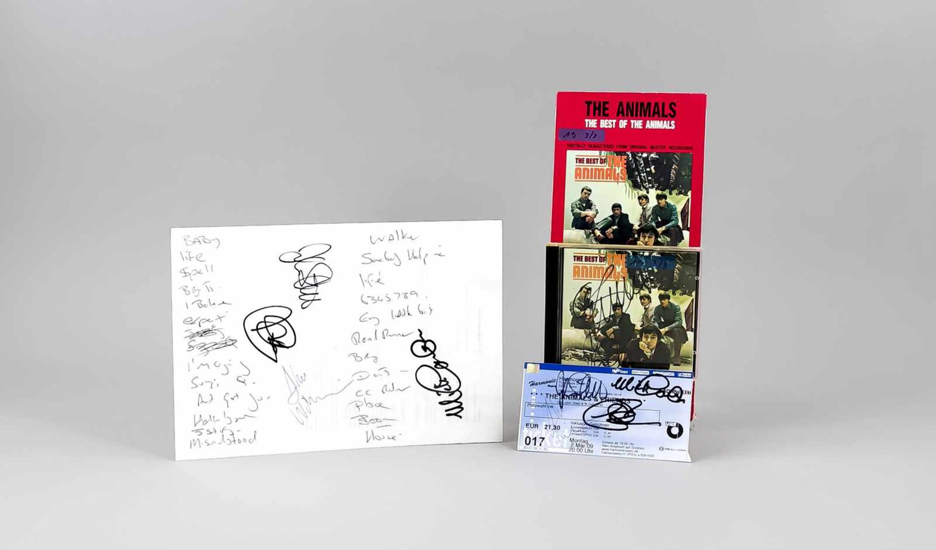 Animals, Eintrittskarte und Setlist von 2009, mit Originalautogrammen, CD, USA Longbox,The Best of