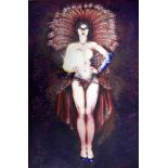 Theatermaler des 20. Jh., monumentales Kulissenbild für das zaubertheater Rückert,weiblicher Akt mit