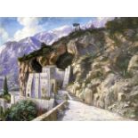 Hans Koch (1868-?), "Amalfi Katacomben Strasse", Öl/Lwd., sign. u. li. HKoch, verso aufLw.