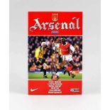 Patrick Vieira, Programm des Spiels Arsenal gegen Sunderland, Saison 1999/2000,