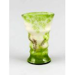 Vase, Frankreich, um 1900, Emile Gallé, runder Stand, Korpus im unteren Bereich gerippt,im oberen