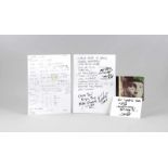 Jackie Leven, CD 'Defending Ancient Springs', 2004, Autogramm und Setlist (2), jeweils von2004,