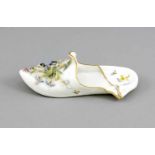 Pantoffel, Meissen, Marke 1850-1924, 1. W., Zierschuh, reich besetzt mit