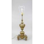 Als Lampe montierter Kaminaufsatz, Bronze, wohl England, Ende 19. Jh., ohne Lampenschirm,H. 70