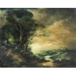 Wilhelm Schmetz (1890-1938), dt. Maler aus Düsseldorf, romantische Landschaft, aus demNachlass der
