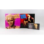 Billy Idol, LP 'Rebel Yell', Maxi Single 'To Be A Lover', CD 'Live USA' und CD-Maxi'Scream', tlw.