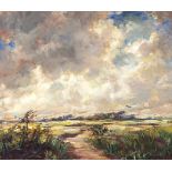 Dora Schmetz-Diel (1892-1958), Landschaft mit Wolken, Öl/Lwd., u. re. sign., aus demNachlass der