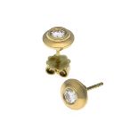 Brillant-Ohrstecker GG 750/000 mit je einem Brillanten, zus. 0,50 ct TW/VS, D. 8 mm, 2,6g, eine