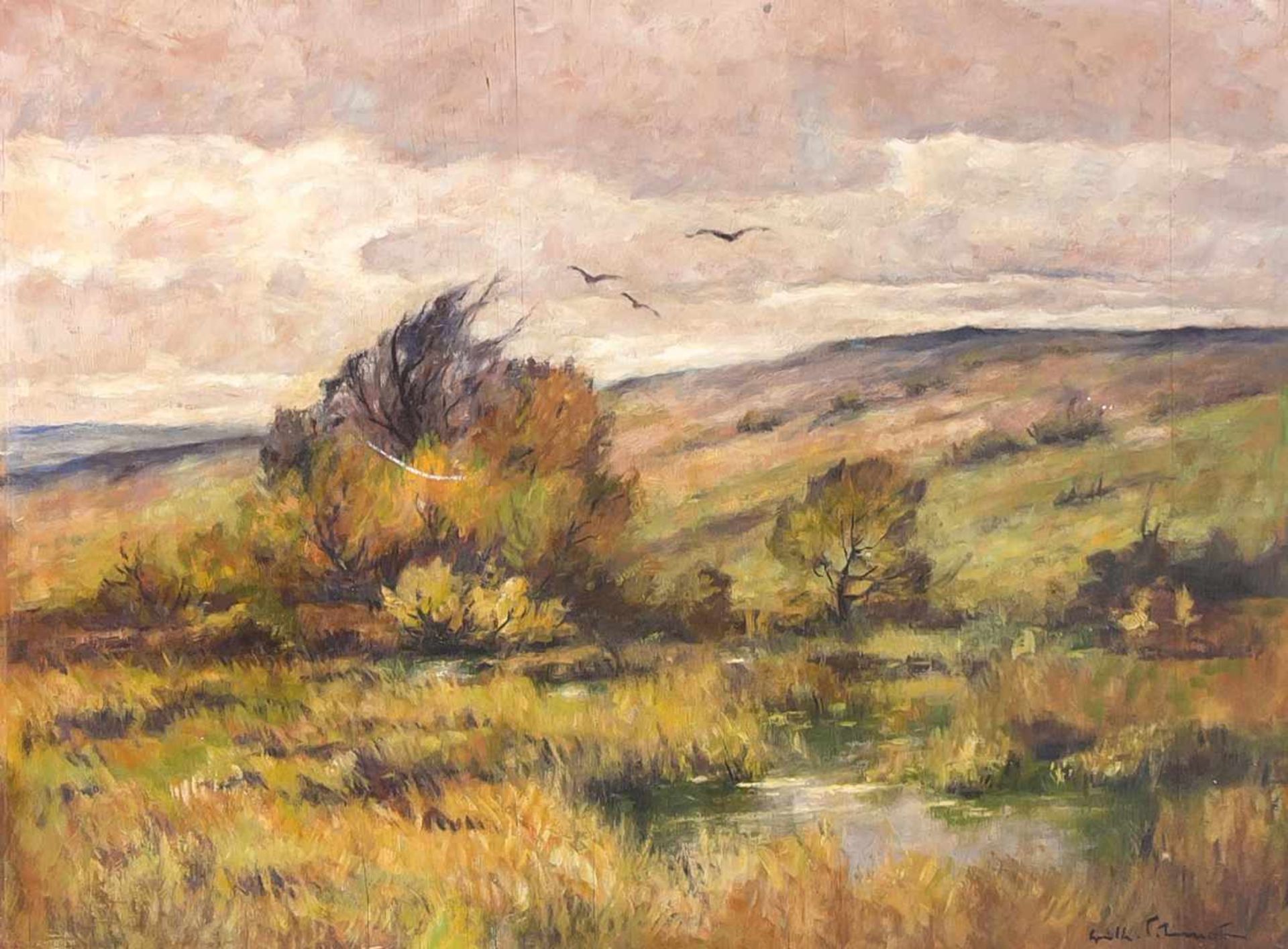 Wilhelm Schmetz (1890-1938), dt. Maler aus Düsseldorf, Konvolut von 8 Gemälden mitverschiedenen