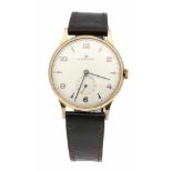 Colenr Watch, Handaufzug, GG 750/000, silberfarbenes Zifferblatt mit vergoldeten Keilenund arab.