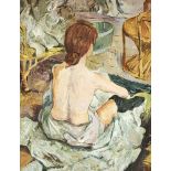 Anonymer Maler Mitte 20. Jh., Rückenakt wohl nach Edgar Degas, Öl auf Lwd., unsign., 65 x50