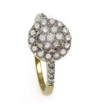 Brillant-Ring GG/WG 585/000 mit Brillanten, zus. 1,0 ct TW/VS-SI, RG 54, 3,9 gBrillant ring GG /