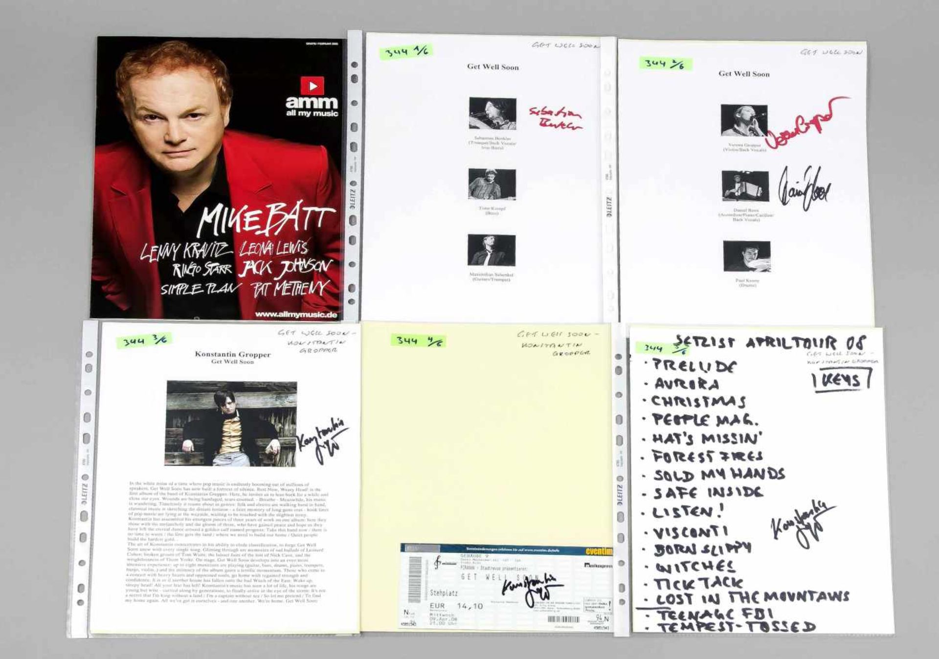 Get Well Soon, CD und LP 'Rest Now. Weary Head!', Ausdrucke, Eintrittskarte, etc., 2008,tlw. mit - Image 2 of 2