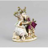 Schäfergruppe, Meissen, Marke 1850-1924, 1. W., Entwurf Johann Joachim Kaendler im Jahr1764-66,