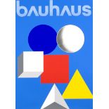 Herbert Bayer (1900-1985), Bauhaus Plakat (50 Jahre Bauhaus), Siebdruck und Offset, Druckbei