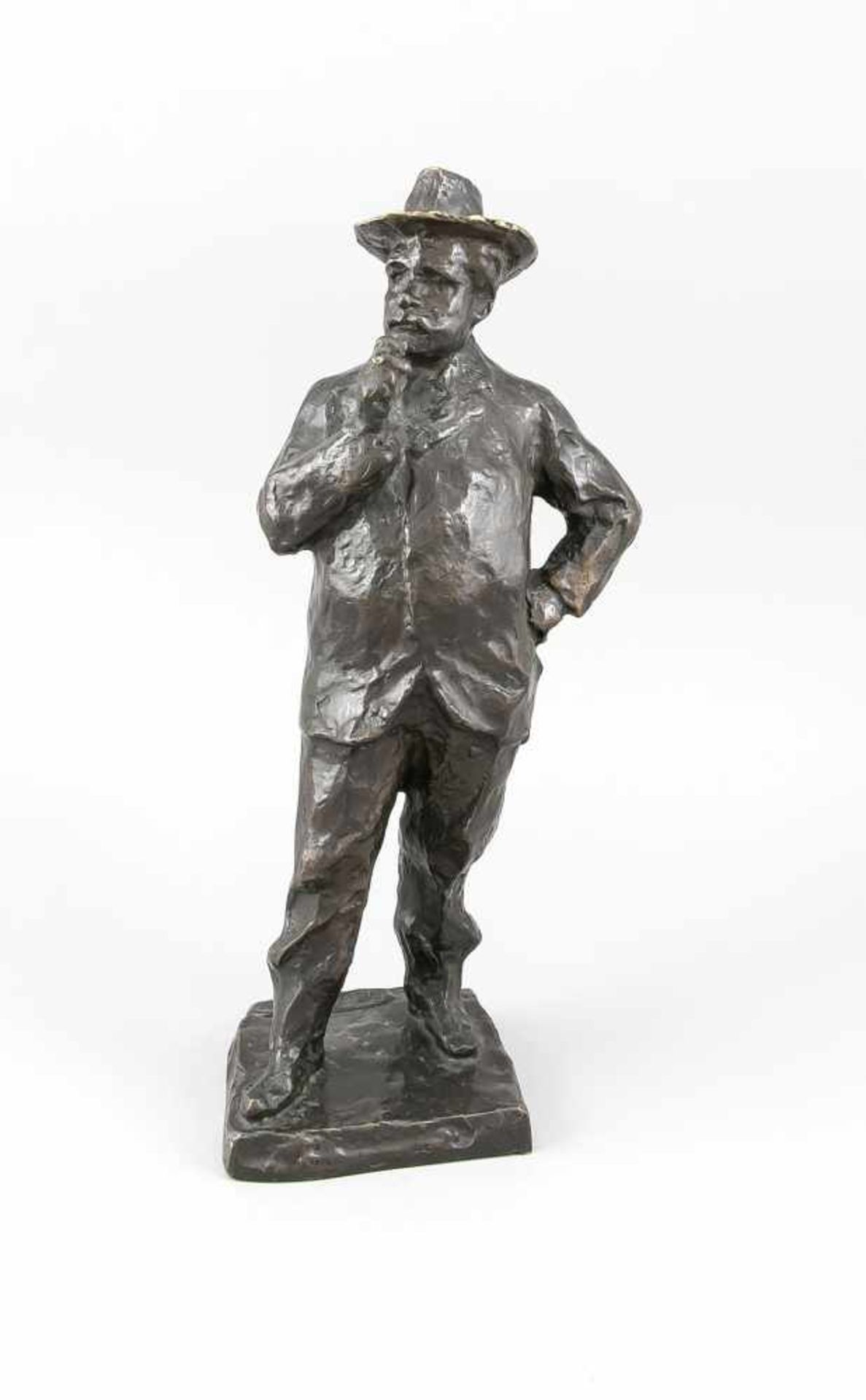 Paolo Troubetzkoy (1866-1938) (nach), russischer Bildhauer, "Giacomo Puccini", Standfigur