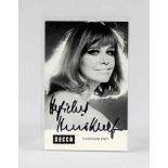 Hildegard Knef, Autogrammkarte mit OriginalautogrammHildegard Knef, autograph card with original