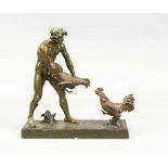 Henry Fugère (1872-1944), frz. Bildhauer des Art déco. Imposante Figurengruppe einesJünglings, der