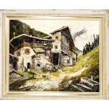 Willy Jäger (1912-1981), "Berghof mit Alpspitze", Öl auf Lwd., u. re. sign., versobetitelt und