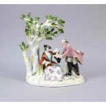 Jägergruppe am Baum, Meissen, um 1972, 1. W., Entwurf Johann Joachim Kaendler im Jahr1743, Modellnr.