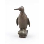 Walter Rössler (1904-1996), "Pinguin", Modell für eine Brunnenfigur in Kiel, 1950,patinierte Bronze,