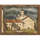 Versch. russische Künstler 2. H. 20. Jh., Ansichten orthodoxer Kirchen und Klöster, einÖlgemälde auf