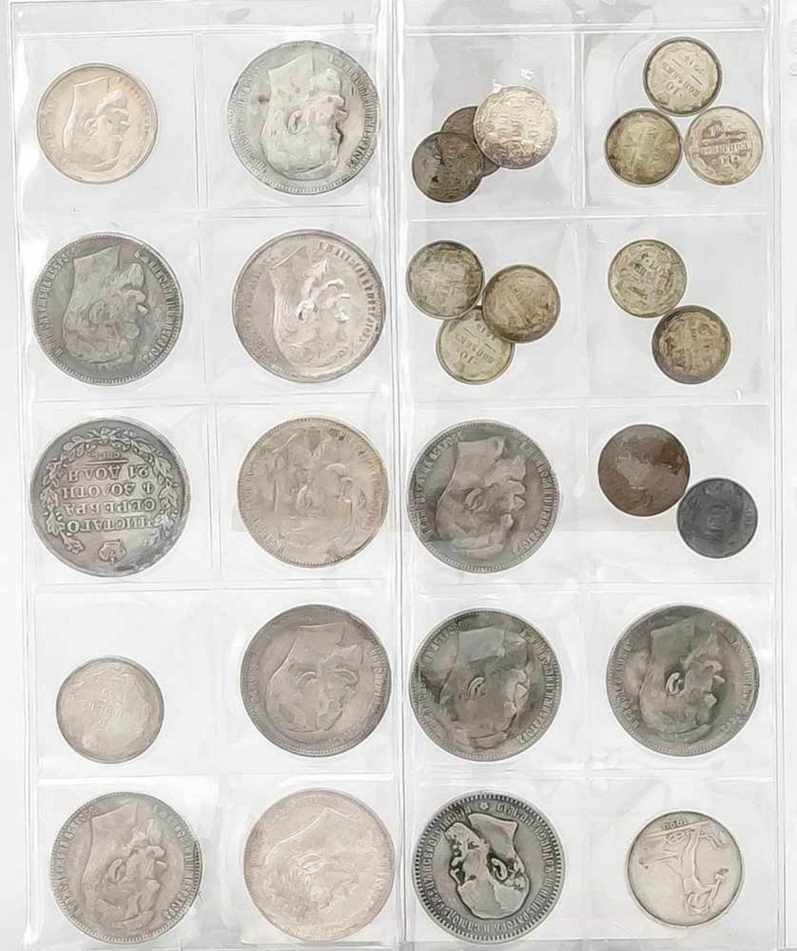 Konvolut Silbermünzen, Russland 1. V. 20. Jh., insgesamt 29 Stück - Image 2 of 2