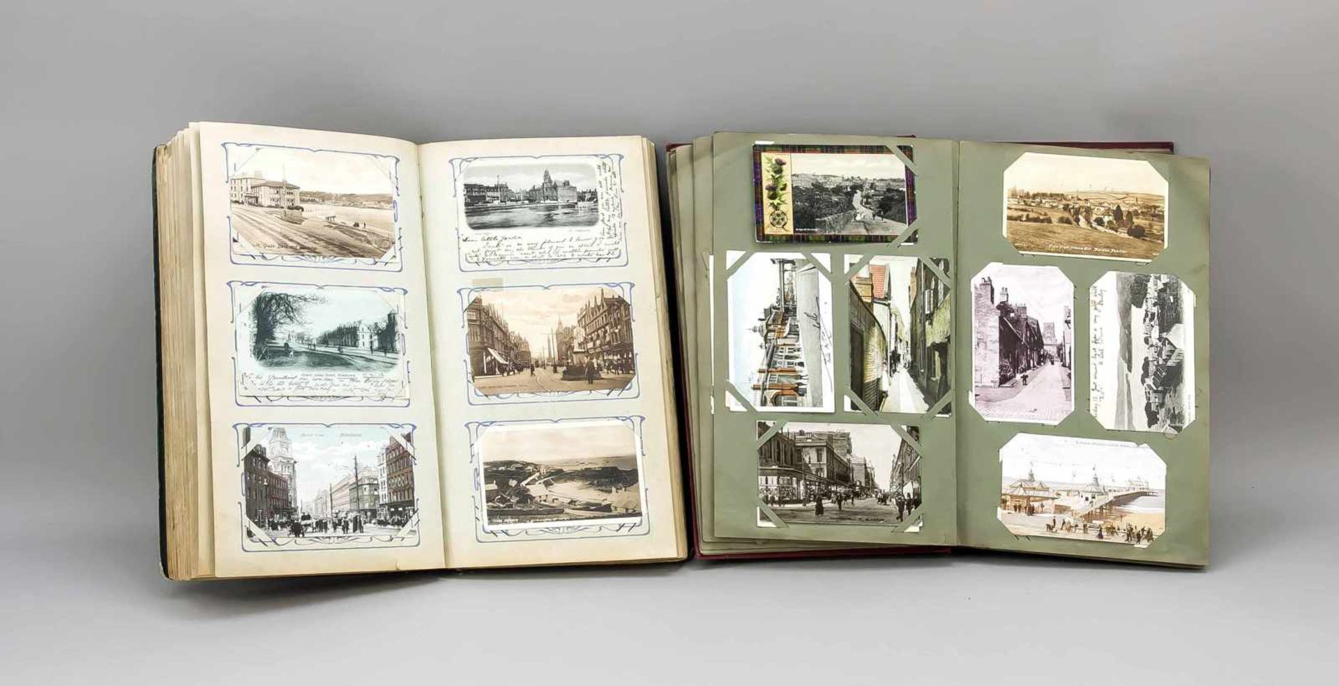 2 Alben Ansichtskarten, 1. V. 20. Jh., Groß-Britannien, insgesamt 708 Karten, je 38 x 21 x6 cm - Bild 3 aus 4