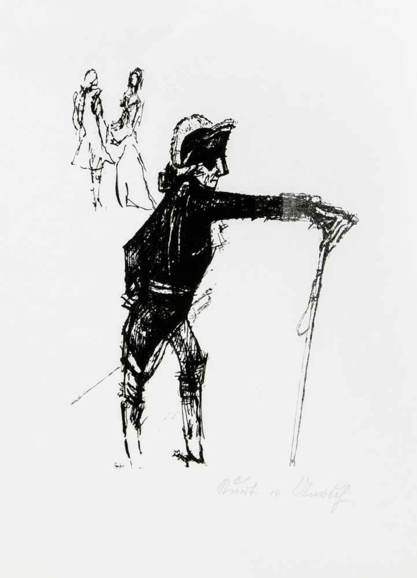 Kurt von Unruh (1894-1986), Mappenwerk: Zwölf Illustrationen zu Fritz von Unruhs Komödie"Duell an - Image 3 of 4
