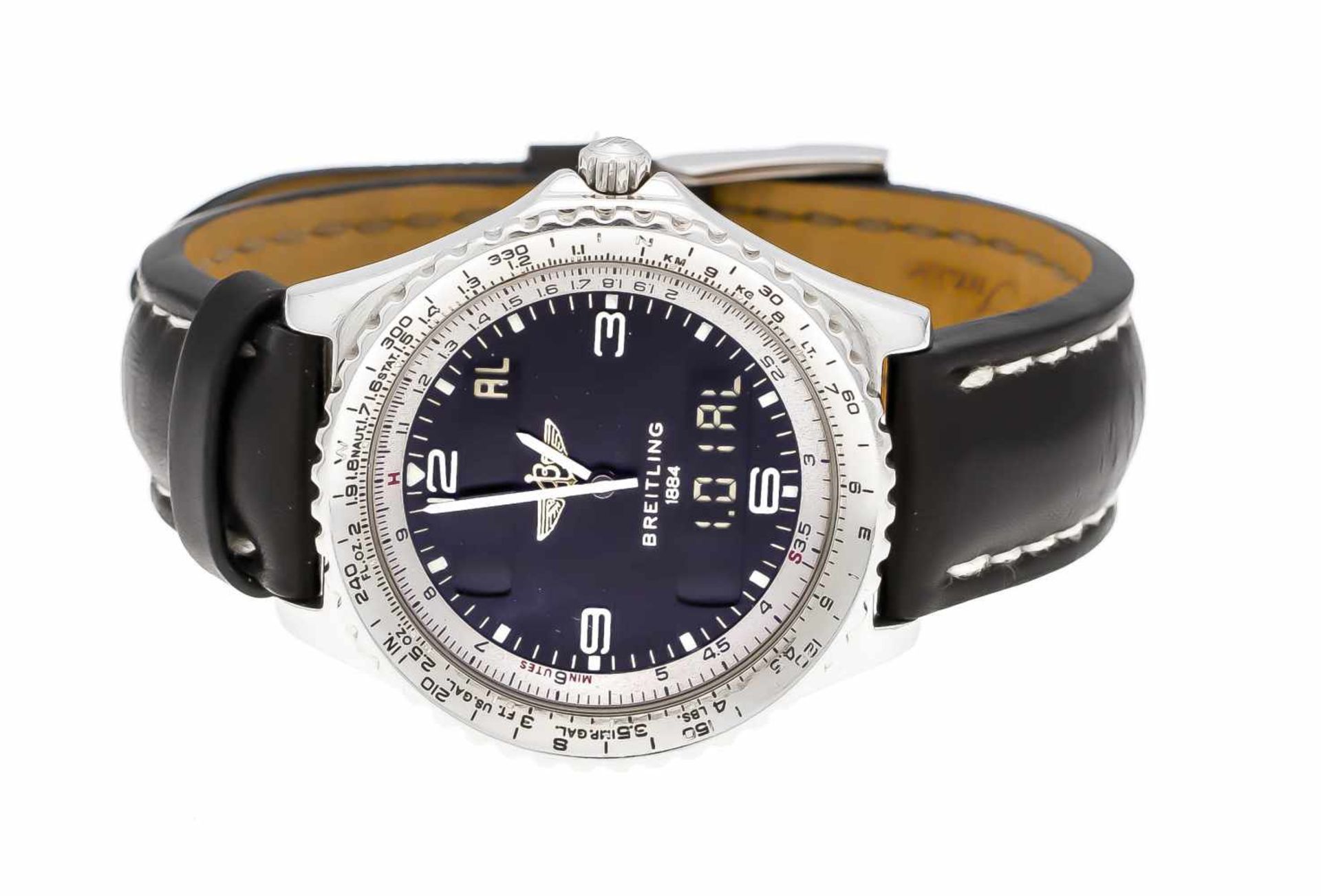 Breitling Herrenquarzuhr Chronospace Ref. A 56011, 100m wd, Stahlgehäuse mit originalschwarzem - Image 2 of 3