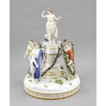 Imposante Figurengruppe, Meissen, Marke 1850-1924, 1. W., Entwurf Carl Gotthelf Starcked.J. im