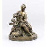 Frz. Bildhauer, Bronzegruppe Venus und Amor, Guss 1. H. 20. Jh., in der Plinthe bez."XVIIIeme