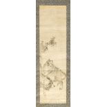 Rollbild/Kakemono, Japan, 19. Jh. Mori Shuho (1738 - 1823). Tuschemalerei im Kano-Stileines wilden