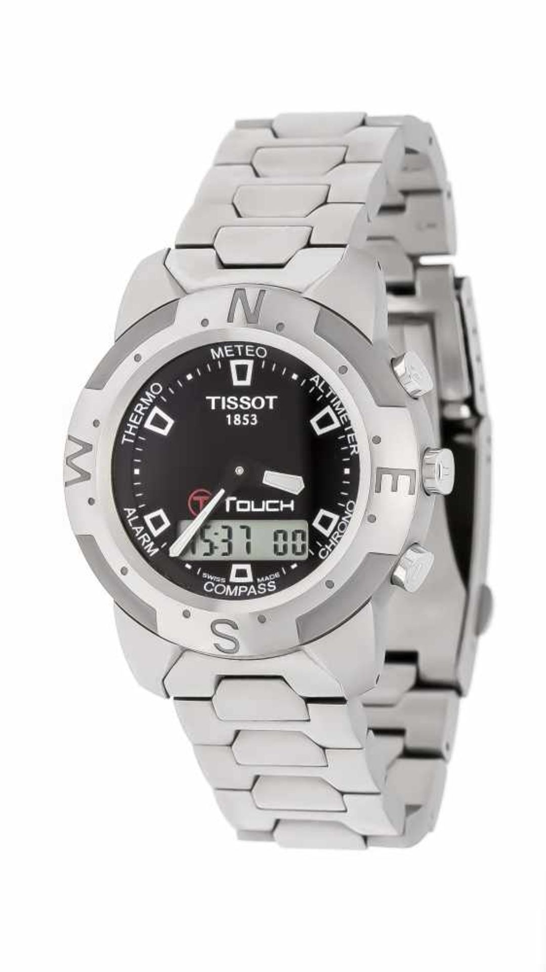 Tissot t-Touch, Stahl mit Metallband, Alarm, Barometer, Datumsanzeige, Ewiger Kalender,GTM,