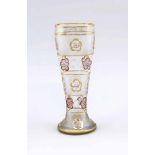 Vase, Frankreich, Anf. 20. Jh., Daum, Nancy, runder Stand, flacher Korpus mit sicherweiternder