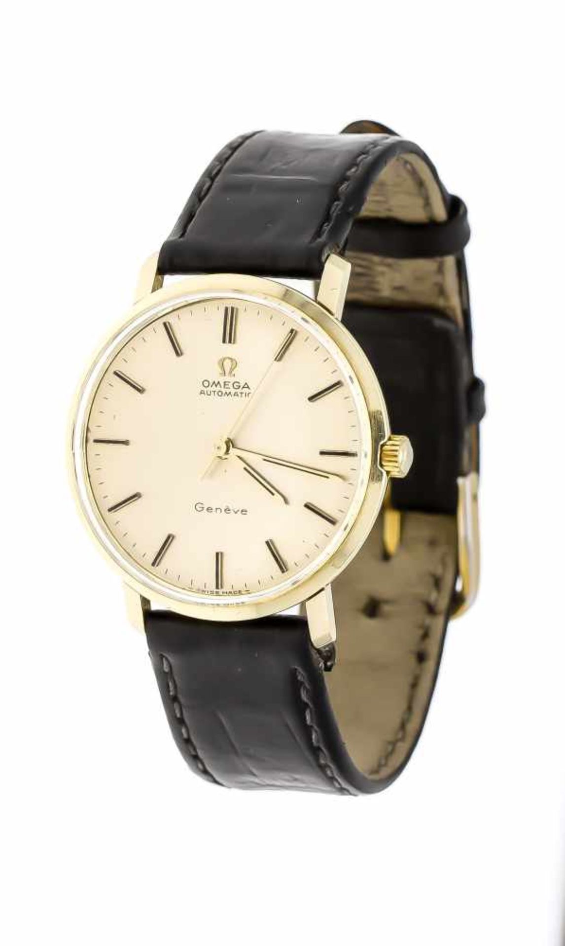 Herrenuhr Omega Geneve, Automatic Kal. 552, frisch revisioniert läuft exakt, GG 585,goldf.