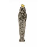 Ägyptisches Amulett Silber und Gold, L. 56 mm, 3,5 gEgyptian amulet silver and gold, L. 56 mm, 3.5