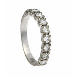 Brillant-Ring WG 585/000 mit 9 Brillanten, zus. 0,90 ct W/PI, RG 57, 2,4 gBrilliant ring WG 585/