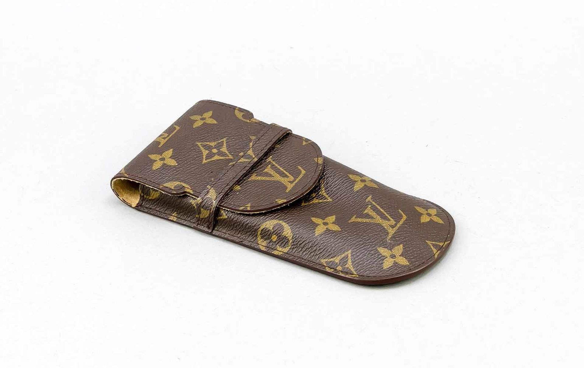 Louis Vuitton Etui für Stifte, Modell Styro Monogram. Leder, sehr guter Zustand, ca. 18 x8 cm