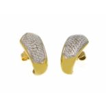 Diamant-Ohrstecker GG/WG 585/000 mit je 4 Diamanten, L. 17,0 mm, 3,4 gDiamond Studs GG / WG 585/