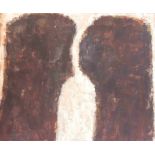 Ingrid Jurgeit (*1944), in Hofheim im Taunus geborene Malerin, minimalistische Kompositionmit zwei