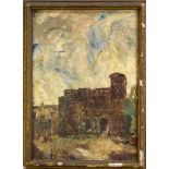 Bernard Gaertner (1881-1938), expressive Ansicht der Porta Nigra in Trier, Öl auf Lwd., u.re.