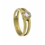 Brillant-Ring GG 750/000 mit einem Brillanten 0,58 ct W/PI1, RG 58, 5,0 gBrilliant ring GG 750/000